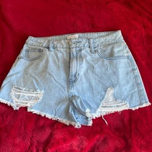Mid Rise denim shorts
